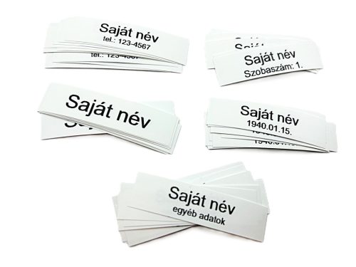 Idősotthon nyomott bevarrható ruhacímke, egyedi névcímke