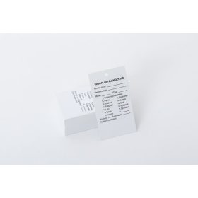 Vásárlói tájékoztató papír függőcímke