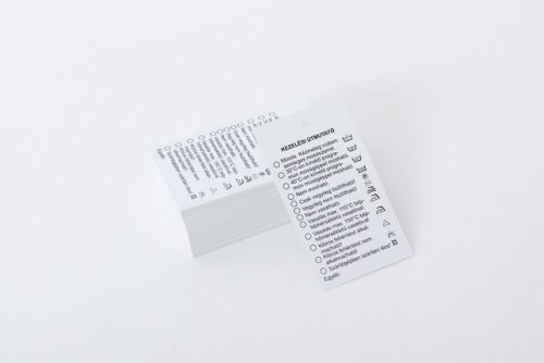 Vásárlói tájékoztató papír függőcímke