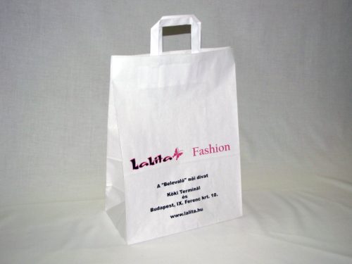 Egyedileg logózott szalagfüles papírtáska