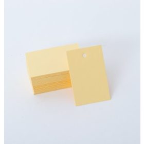 Karton papír függőcímke, halvány sárga