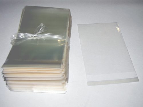 Ragasztócsíkos celofán tasak jellegű BOPP tasak - 9x14+2cm zacskó