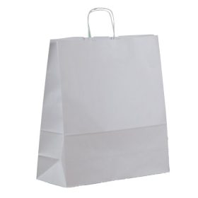 Sodrott füles papírtáska 45x48+17 cm fehér