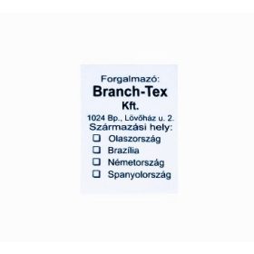 Egyedi, cipő forgalmazói és kezelési matrica