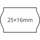 Árazó címke kétsoros árazógépekhez 25x16 mm