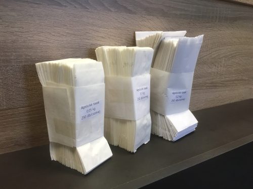 Kisméretű papírzacskó, aprócikk tasak fehér 7x14 cm - 5 dkg