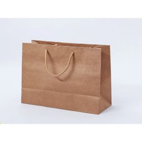 Zsinórfüles papírtáska 32x12x23 cm (fekvő) barna